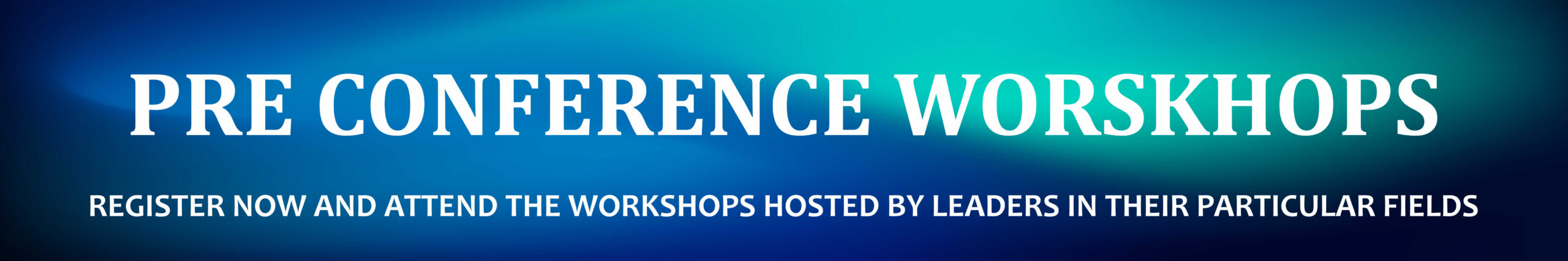 Pre-conference Workshop Banner